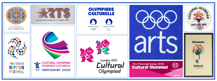 Un visuel qui regroupe les différents logos de l'Olympiade Culturelle